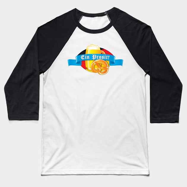 Ein Prisit! Oktoberfest Baseball T-Shirt by goldengallery